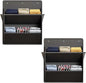 2 Pack RV Shoe Storage with Sticky Adhesive Tape, Over The Door Shoe Rack,Wall Hanging Shoe Organizer with Pockets Black