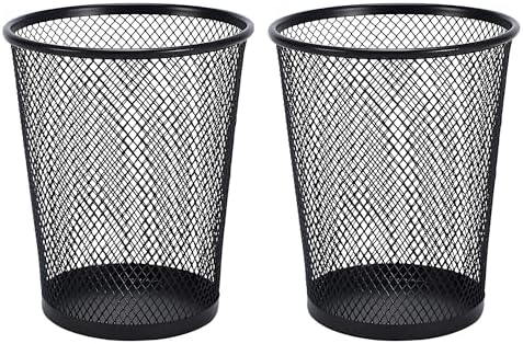 AIMI Pencil Case 2pcs Large Capacity Container Metal Mesh Pen Cup Office by AIMI%C2%AE