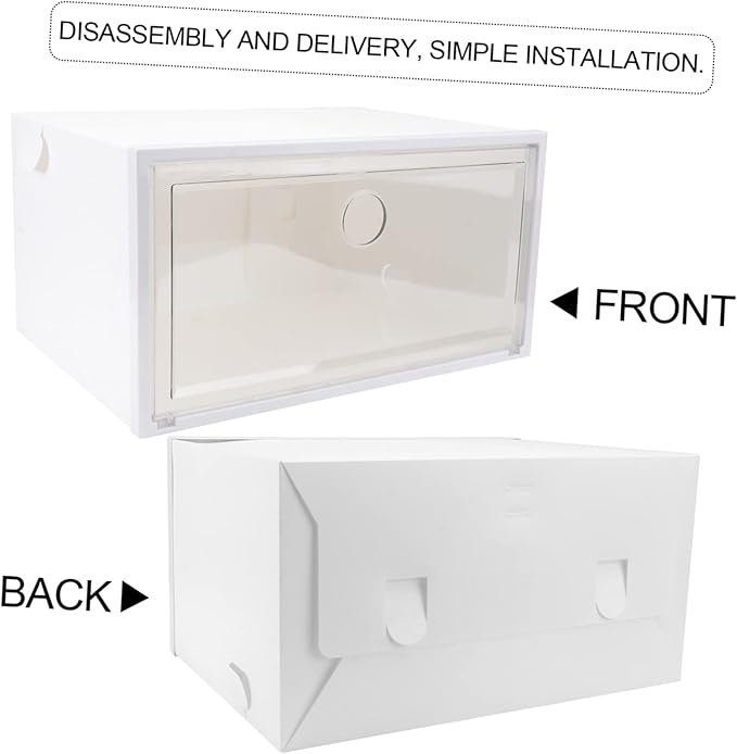 1pc Shoe Storage Box Organizer for Home Capacity Dust Container Side Opening Door for Sneakers Accessories and Items