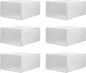 SEWACC 6pcs White Plastic Shoe Storage Boxes, 33x23x14cm Drawer-style Shoe Organizer Containers with Flip Lids for Home Closet Storage