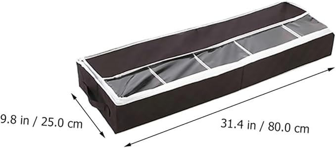 Amosfun Folding Shoe Storage Case with Visible Window Lightweight Non Woven Compact Organizer for Home and Travel Space Saving Foldable Shoe Box with Dust and Moisture Protection Small