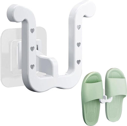 Shoes Holder Hook, Wall Adhesive Slipper Holder, Space-Saving Shoe Hook, Wall-Mounted Flip-Flop Holder, Slippers Hanging Hook Rack, Modern Non-Drilling Footwear Organizer for Entryway, Closet, Dorm