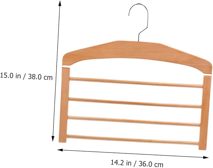Multifunctional Non Wooden Clothes Hanger for Pants and Skirts Natural Finish Ideal for Closet Organization and Drying Space Saving Design