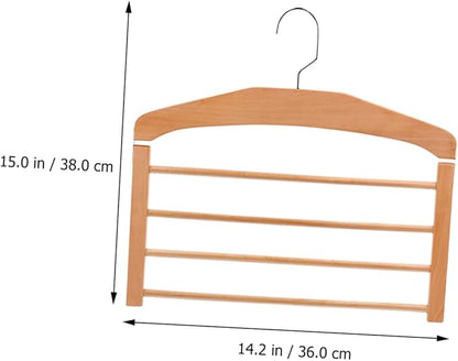 Multifunctional Non Wooden Clothes Hanger for Pants and Skirts Natural Finish Ideal for Closet Organization and Drying Space Saving Design