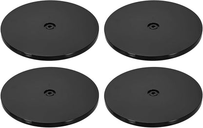 uxcell 4Pack Acrylic Lazy Susan Turntable, 8" Spinner Lazy Susan Turntable Organizer, Acrylic Ball Bearing Rotating Tray for Pantry Spice Rack Decorating, Black
