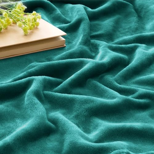 BEDELITE Fleece Blanket Soft Plush Twin Size Blanket Emerald Green 60"x80" - Image 3