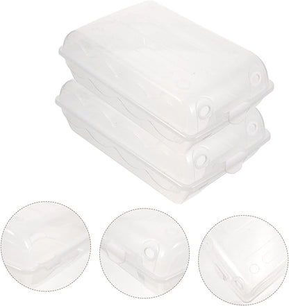 SOLUSTRE 2pcs Thicken Plastic Shoe Storage Box Decorative Box Stackable for Men Women Style