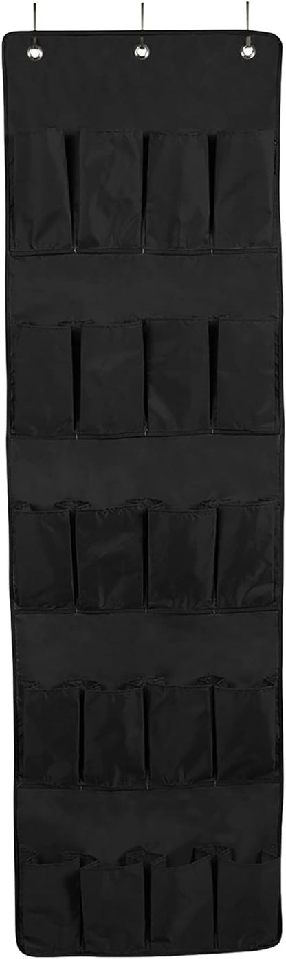 Covermates Keepsakes Over the Door Shoe Organizer – Heavy-Duty Hanging Footwear Storage with 20 Pockets and Stainless Steel Hooks – Space-Saving Closet & Bedroom Organization, Black