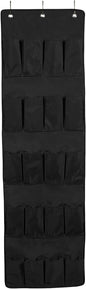 Covermates Keepsakes Over the Door Shoe Organizer – Heavy-Duty Hanging Footwear Storage with 20 Pockets and Stainless Steel Hooks – Space-Saving Closet & Bedroom Organization, Black