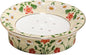 Floral Decorative Self Draining Soap Dish, Double-Layer Round Soap Tray, Vintage Ceramic Soap Dish (Style B)
