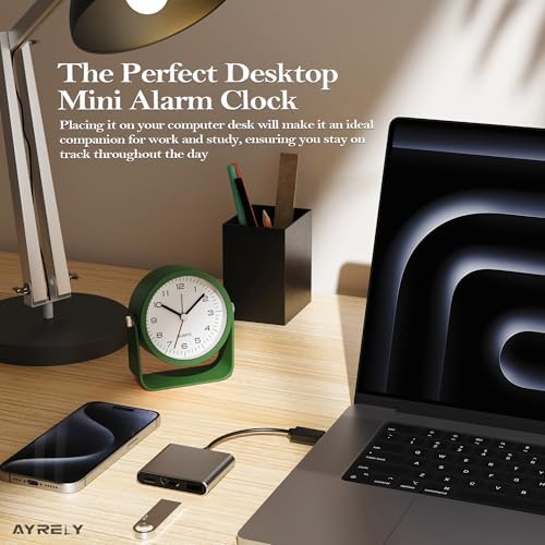 AYRELY® 3.5" Small Analog Travel Alarm Clock, Battery Operated Desk Clock - Image 4
