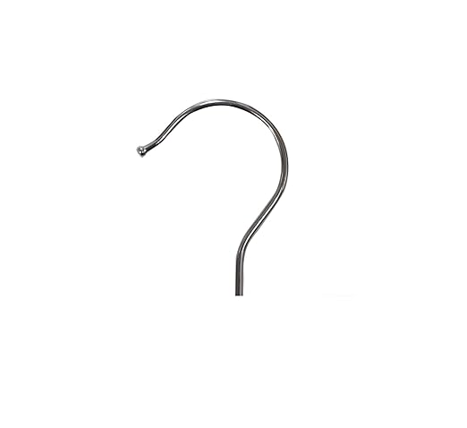 NAHANCO 21114RC 14” White Wooden Pant Skirt Hanger with Chrome Hook and Clips, (Pack of 100)