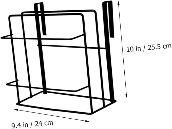 Happyyami 2Pcs Over Cabinet Door Organizer Set Inside Cabinet Storage Rack Towel Bar Iron Material Space-Saving Design for Kitchen and Pantry