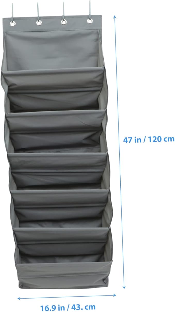 Happyyami 1Set Household Hanging Storage Organizer Pocket Bag for Shoes Multi Function Over The Door Storage for Living Bathroom Nursery Easy to Install