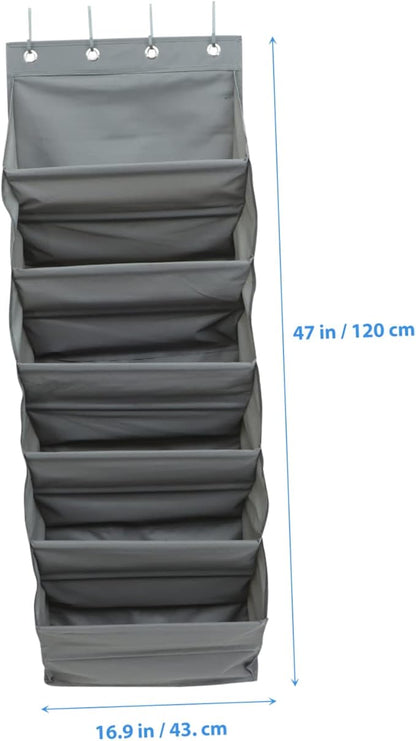 Happyyami 1Set Household Hanging Storage Organizer Pocket Bag for Shoes Multi Function Over The Door Storage for Living Bathroom Nursery Easy to Install