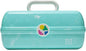 Caboodles On-The-Go Girl Makeup Box, Turquoise on Marble, Hard Plastic Makeup Organizer Box, Built-In Mirror, Secure Latch for Safe Travel, Spacious Storage for Large Items