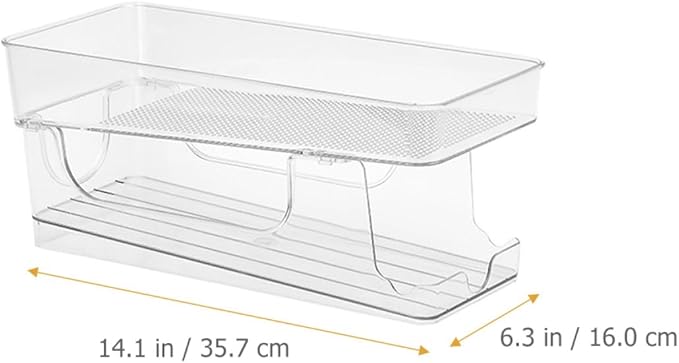 Double Storage Box Can Organizer for Fridge Beverage Organizer Soda Holder Household Soda Holder Can Accessory