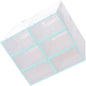 6pcs Stackable Shoe Boxes Thickened Plastic Shoe Containers with Blue Frame for Men Space-saving Organizer for Closet and Entryway