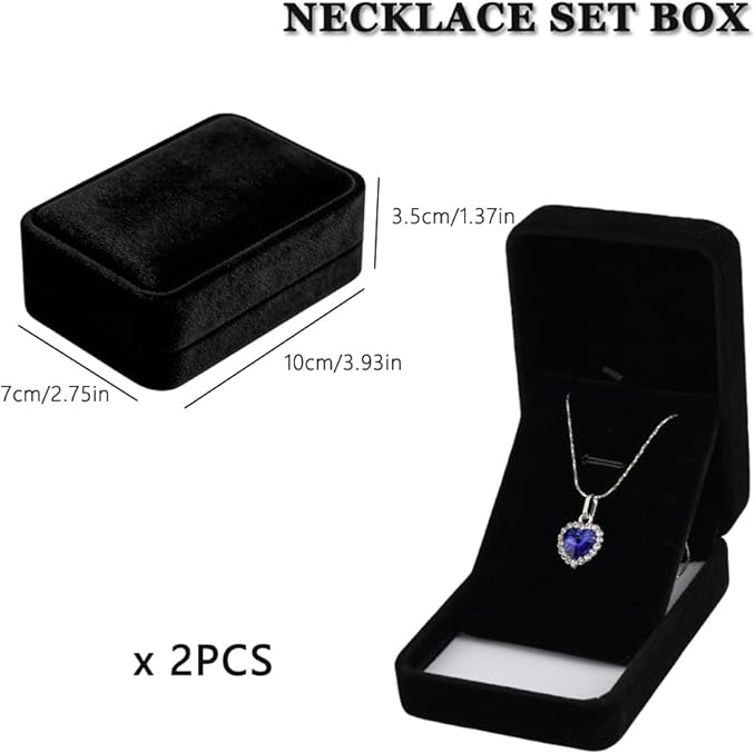 10 Pack Velvet Jewelry Gift Boxes for Bracelet Necklace Pendant Ring Earring Display Case Jewelry Box Storage Organizer Holder for Wedding