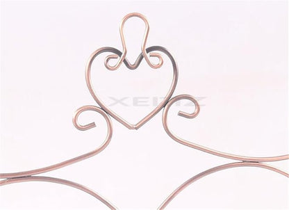 Wall Hanging Jewelry Organizer Holder, 28 Hooks Wall Mounted Storage Shelf, Heart Shape Earrings Necklace Display, Bracelet Key Chain Bangle Metal Hanger Rack – Gift for Ladies Women (Brown)