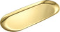 Gold Oval Vanity Tray, Stainless Steel Jewelry Tray, Bathroom Tray, Makeup Cosmetic Trays,Towel Napkin Tray, Storage Organizer,11.8 x 4.8 inches (LxW), Large