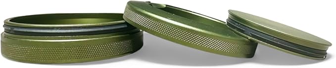 Get Bucked | Metal Container for Zyn, Premium Aluminum Can & Rugged Pouch Holder | Extra Capacity, Knurled Grip & Used Pouch Storage | EDC (Military Green)