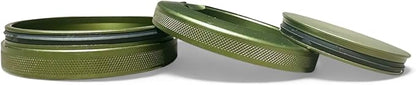 Get Bucked | Metal Container for Zyn, Premium Aluminum Can & Rugged Pouch Holder | Extra Capacity, Knurled Grip & Used Pouch Storage | EDC (Military Green)