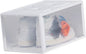 Luxshiny Plastic Basketball Shoe Box 36X26X20Cm White, Stackable Shoes Storage Container for Home Closet Organization