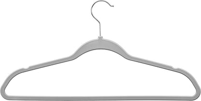 DEILSY™ Gray Hangers 50 Pack - Non Velvet Slim Hangers - Durable Hanger Space Saver for Closet Organization, Shirts, Dresses, Jackets, Pants, Adult Clothes Storage Solution