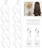 LINFIDITE 10 Pack Hat Rack Hanger Holder Organizer Closet Hanging Baseball Cap Display Storage Rack for Scarves Handbags Towels Clothes Ties Over Door Wall Mounted w Hanging Hook White