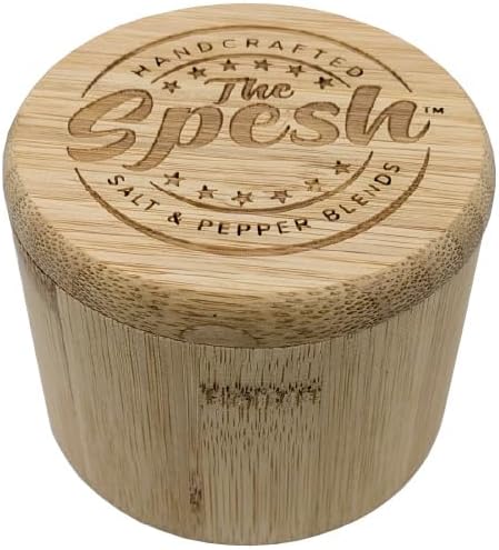 Bamboo Seasoning Box with Magnetic Swivel Lid