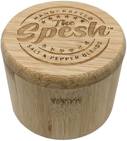 Bamboo Seasoning Box with Magnetic Swivel Lid