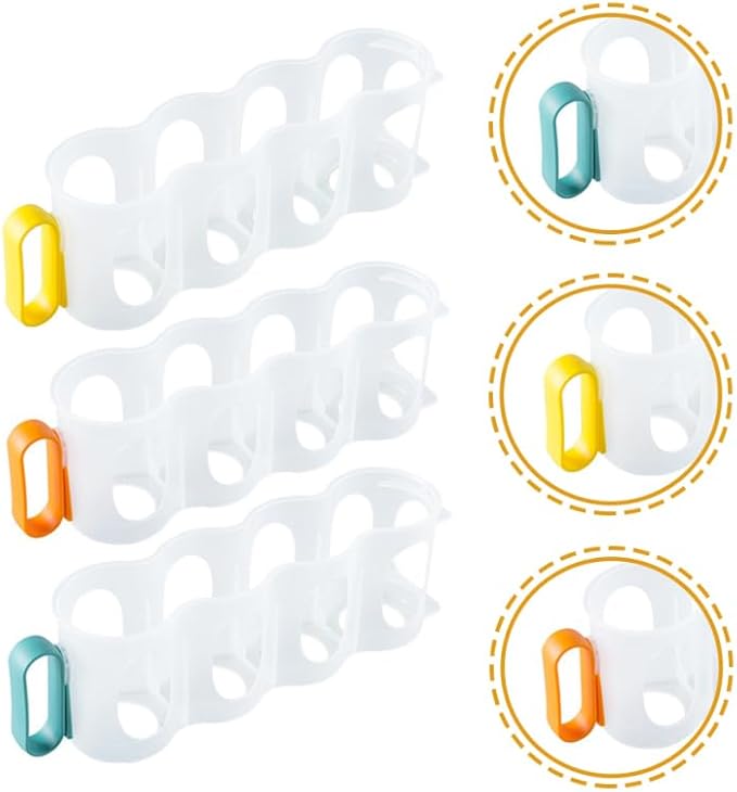 DECHOUS 3 Pack Portable Soda Can Organizer for Refrigerators Plastic Soda Can Holder Dispenser Beverage Holder for Fridge Pantry Freezer Kitchen