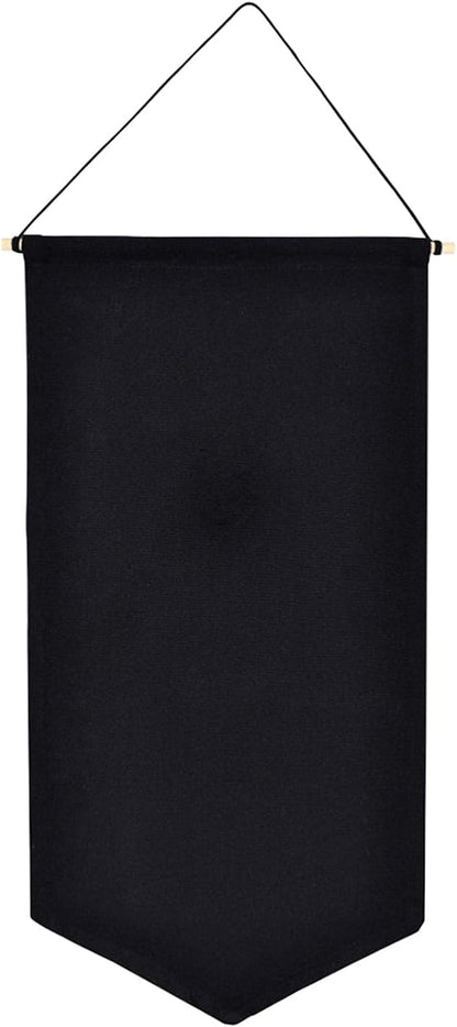 Tookie Hanging Brooch Pin Organizer, Canvas Jewelry Display Pennant, Badge Collection Board Banner Home Party Festival Decorative Storage Holder for Earrings/Necklace/Rings(Black,Size:M)
