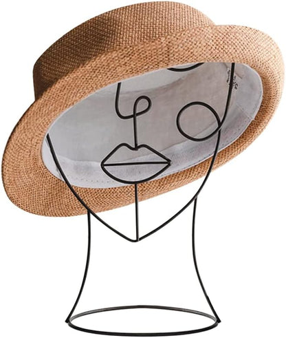 Metal Wire Statue Ladies Hat Rack Stand Hat Holder Hat Organizer, Housewarming Gifts for Home Desk Decorations(No Hat)