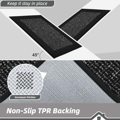 BEQHAUSE Indoor Door Mat 20" x 48", Dirt Trapper Door Mats, Black - Image 4