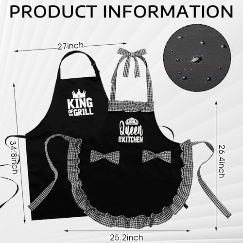 King & Queen Aprons Gift for Couple - Image 2