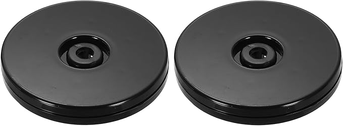 uxcell 2Pack Acrylic Lazy Susan Turntable, 3" Spinner Lazy Susan Turntable Organizer, Acrylic Ball Bearing Rotating Tray for Pantry Spice Rack Decorating, Black