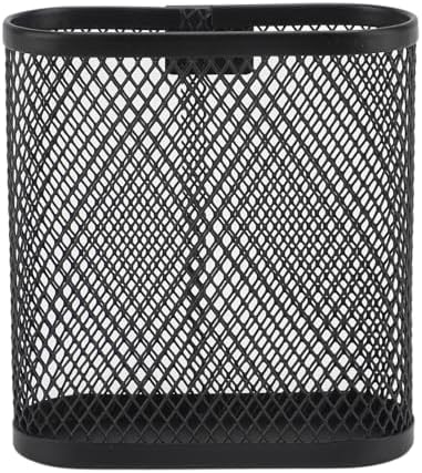 HEEPDD Wall Mounted Metal Mesh Pencil Holder, Black Office Desk Organizer, Storage Cup for Pegboard, Home, School, Kitchen by Unknown