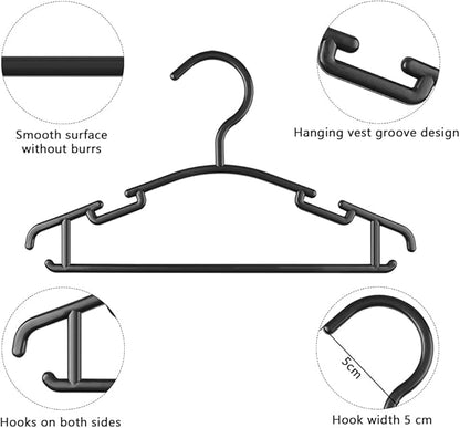 GoodtoU Toddler Hangers Plastic Hanger for Toddler Clothes Baby Hangers 60 Pack Kids Children Hanger Black