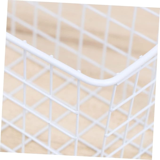 KICHOUSE White over Door Storage Basket Organizer Easy Installation Hanging Rack for Kitchen and Bathroom Ventilated Design for Cabinets and Wardrobes Maximize Space with Stylish Storage