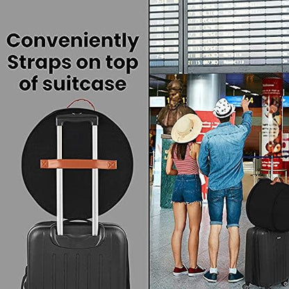 Hat Storage Box for Women and Men Felt Round Foldable Sturdy Large Travel Stuffed Animal Toy Storage