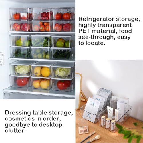 1 Pack Storage Organizer Bins, Plastic Bins Desk Organizer Containers with 4 Slots for Pantry, Kitchen, Fridge, Cabinet Packets, Snacks, Shelves, Pouches, Spice Packets - Image 2