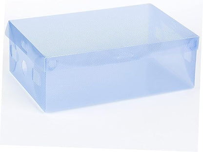 Homoyoyo 7pcs Stackable Transparent Shoe Storage Boxes Foldable Multi-color Design Pp Material for Organized Shoe Storage Home Closet Dorm