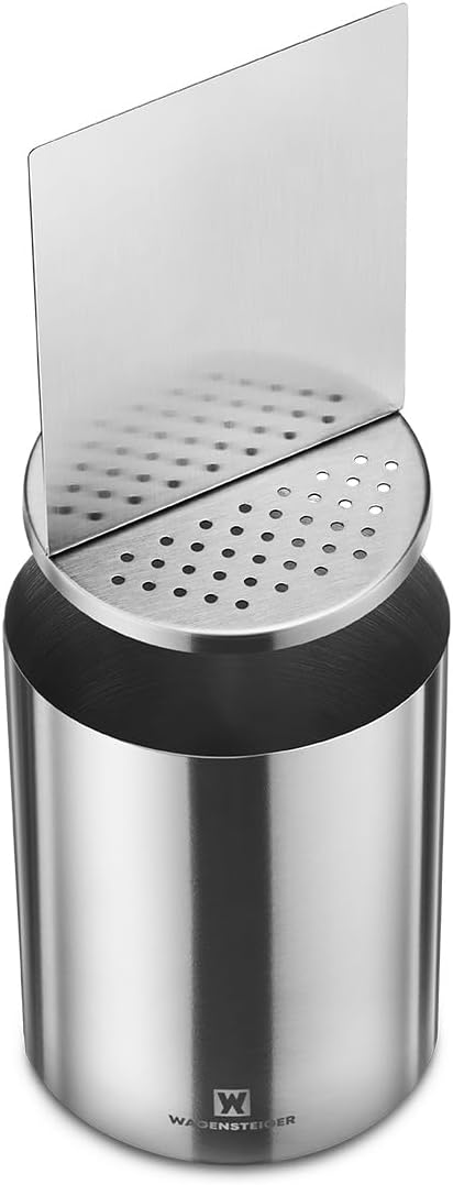 WAGENSTEIGER Stainless Steel Utensil Holder, SUS304 Rust-Resistant Metal Organizer for Kitchen Tools, Cutlery & Flatware, Countertop Storage for Utensils, Toothbrushes & More (110 x 150mm (Tall))