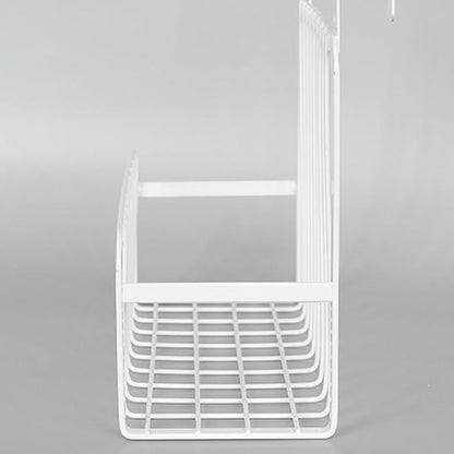 OUNONA Over the Cabinet Door Basket Nail Kitchen Hanging Storage Rack Space Saving Organizer for Condiments Ventilated Design Fits Cabinet Doors Up to Thick