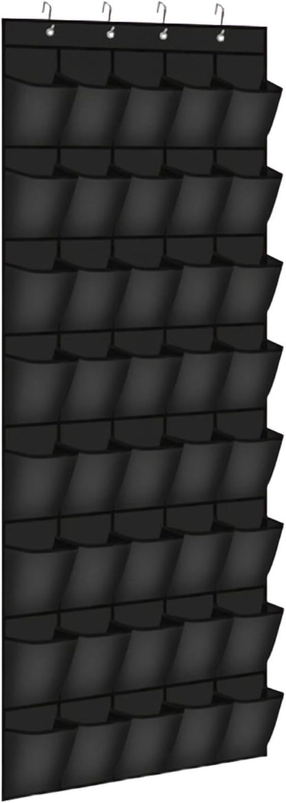 Over the Door Shoe Organizer for Bedroom Door with Multiple Pockets - Hanging Shoe Storage Bag Caddy