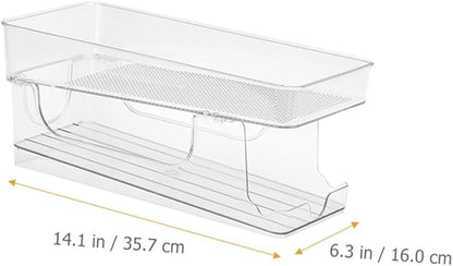 Double Storage Box Fridge Soda Can Organizer Can Drink Organizer for Fridge