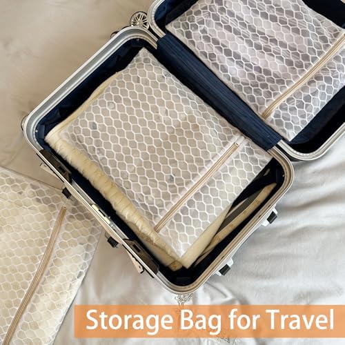 6Pcs Durable Honeycomb Mesh Laundry Bags for Delicates (3L 3M) White - Image 6
