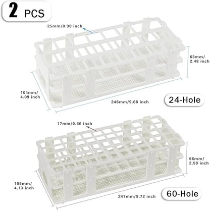 OULIGET Makeup Storage Organizer Rack,Lipstick Lipgloss Display Organizer,Detachable Makeup Brush Air Drying Rack,Perfect Storage Solution for Drawer and Vanity,0.9"+0.66" (24-hole + 60-hole)